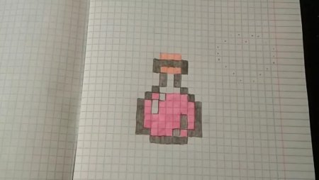 Голова КРИПЕРА по пикселям