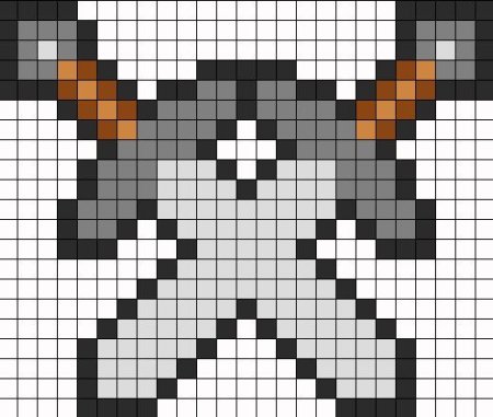 Рисунки по клеточкам из МАЙНКРАФТА еда