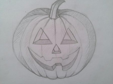 Хэллоуинская тыква срисовка лёгкая