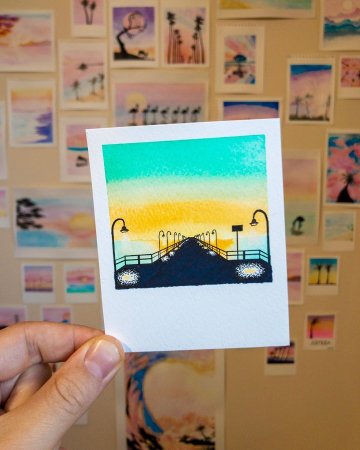 Полароиды рисунки маркерами