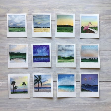 Рисунки полароиды легкие фломастерами