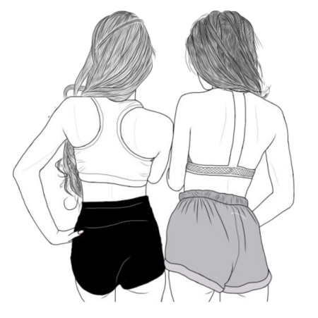 Рисунки карандашом подруги