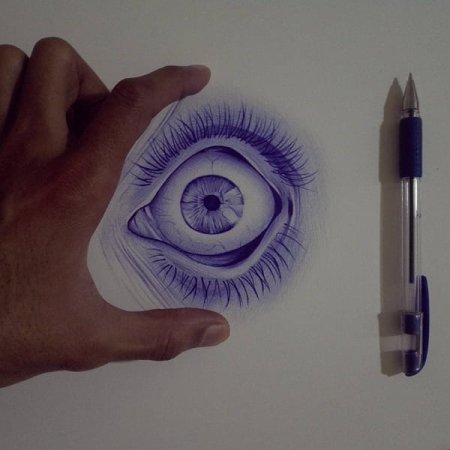 Глаз шариковой ручкой