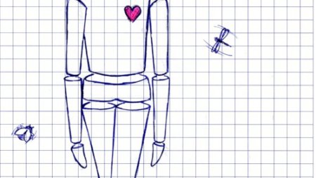 Рисунки синей ручкой