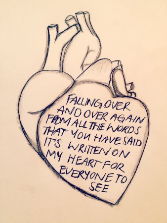 Лёгкие рисунки карандашом про любовь для начинающих