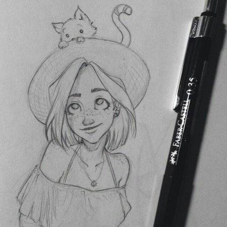 Легкие анимешные рисунки в скетчбук маленькие