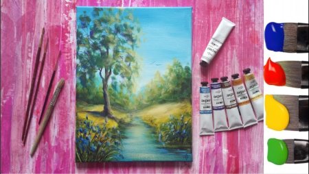 Рисунки гуашью легкие