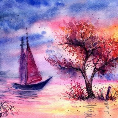 Картины на акварельной бумаге