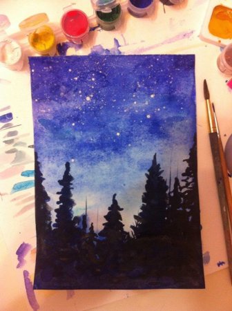 Рисунки акварелью лёгкие