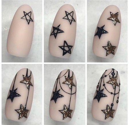 Новогодние узоры на ногтях для начинающих