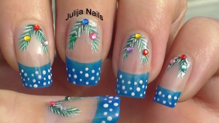 Простой рисунок на ногтях самой себе