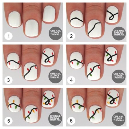 Пошаговые рисунки на ногтях