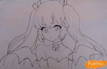 Рисунок карандашом аниме демон для начинающих