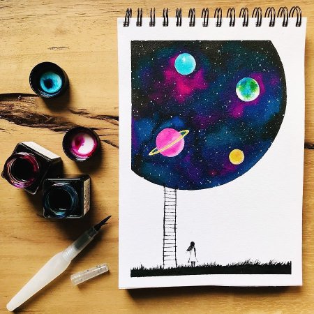 Космос для скетчбука