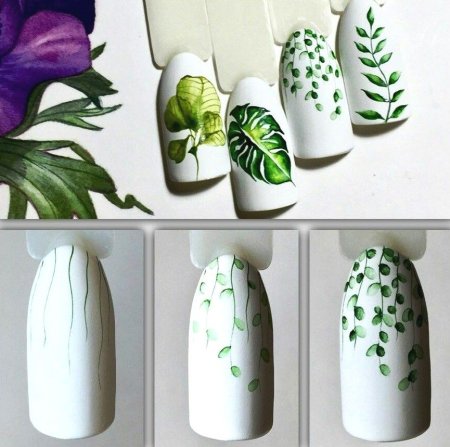 Акварель на ногтях для начинающих