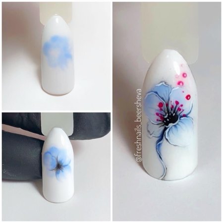 Акварель на ногтях для начинающих