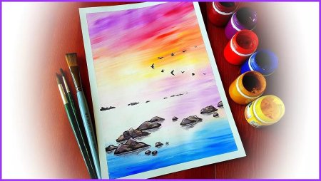 Рисунки красками для начинающих