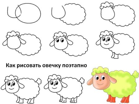 Последовательное рисование для детей
