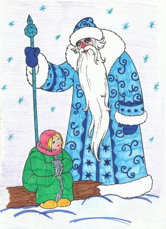 Поэтапное рисование Снегурочк