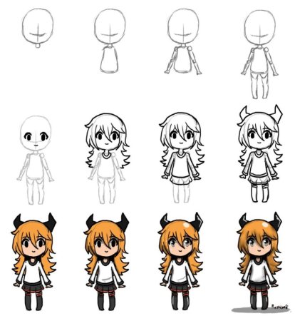 Аниме голова сбоку