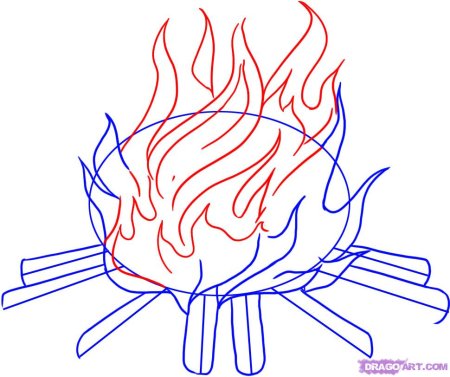 Огонь рисунок для детей