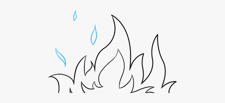Рисунки огня карандашом для начинающих