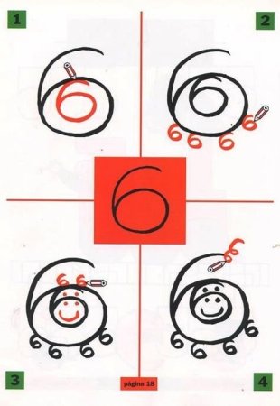 Рисование из цифр для детей