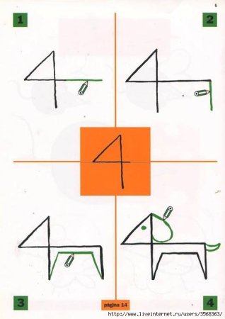 Рисование с помощью цифр для детей