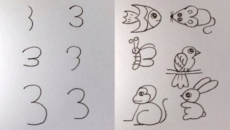 Зверюшки из цифр