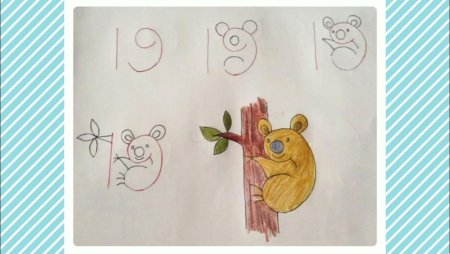 Рисование животных из цифр