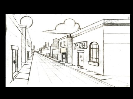 Городской пейзаж в перспективе