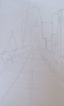 Поэтапное рисование пейзажа карандашом