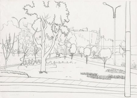 Пейзаж карандашом для начинающих