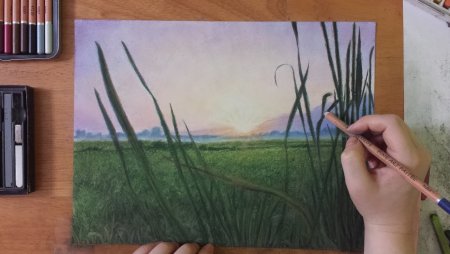 Рисование масляной пастелью