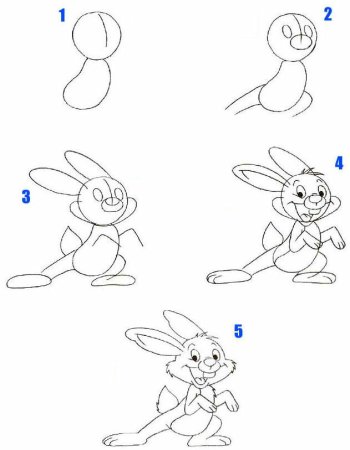 Рисование зайчика