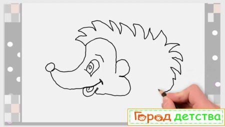 Поэтапный рисунок ежика