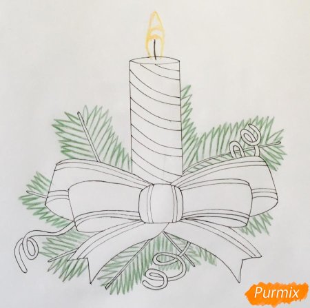 Новогодний натюрморт карандашом