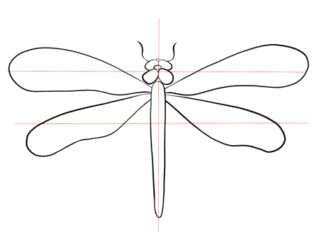 Поэтапное рисование Стрекозы