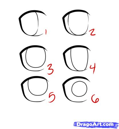 Пошаговые рисунки аниме