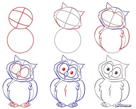 Поэтапное рисование для детей