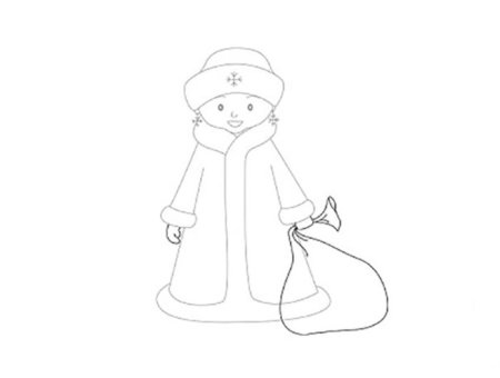 Поэтапное рисование Деда Мороза