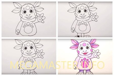 Лунтик рисунок карандашом