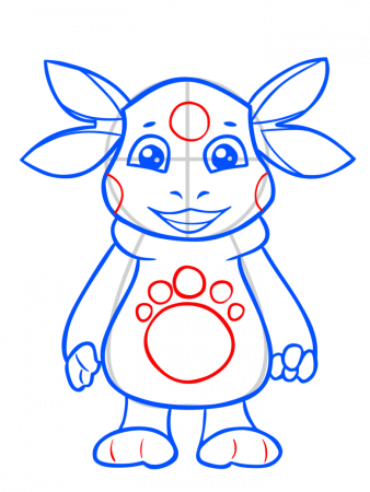 Лунтик рисунок карандашом