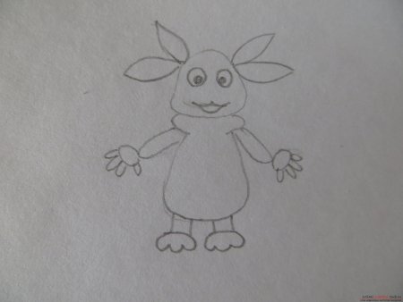 Поэтапный рисунок Лунтика