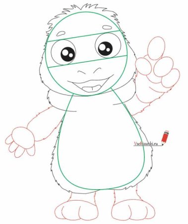 Нарисовать Лунтика поэтапно