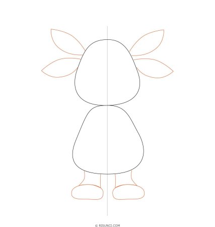 Пошаговое рисование Лунтика