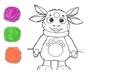 Лунтик рисунок карандашом