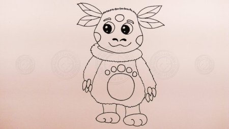 Лунтик для срисовки