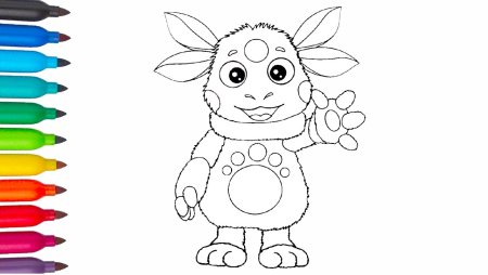 Раскраски для детей Лунтик Кузя