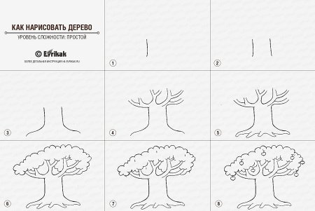 Рисование деревьев для дошкольников